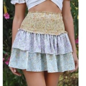 Floral Tiered layered Skirt